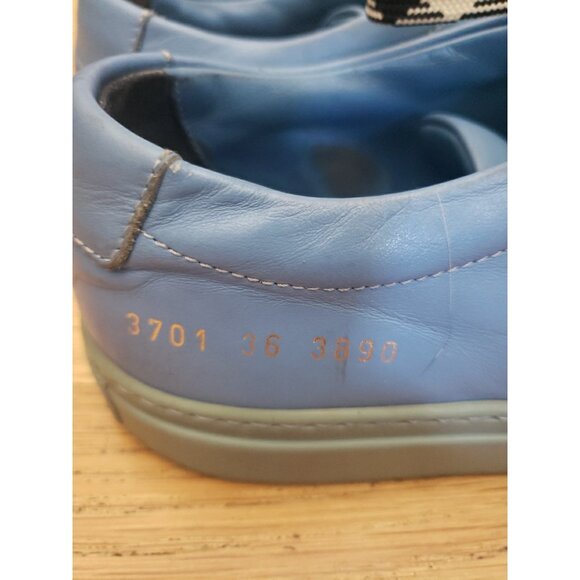 COMMON PROJECTS Sneaker Woman Achilles Low Top Cadet Blue EU Size 36 US 6 - Picture 10 of 13